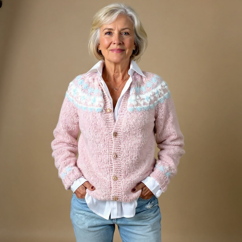 Ivy | Women's Fair Isle Button Up Knitted Cardigan