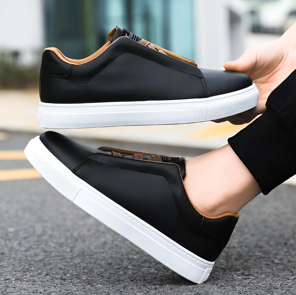 Octavian - Men's Sleek Leather Sneakers