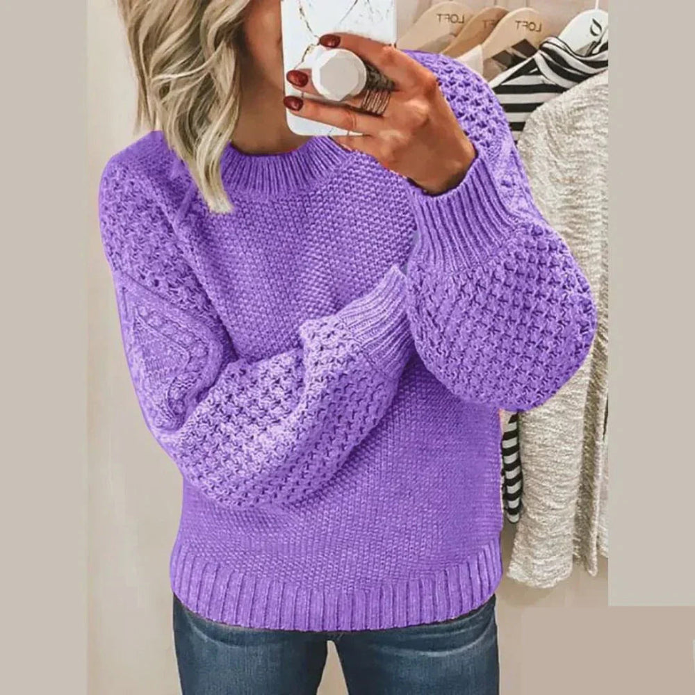 Honora - Women's Wool-Blend Classic Knitted Sweater