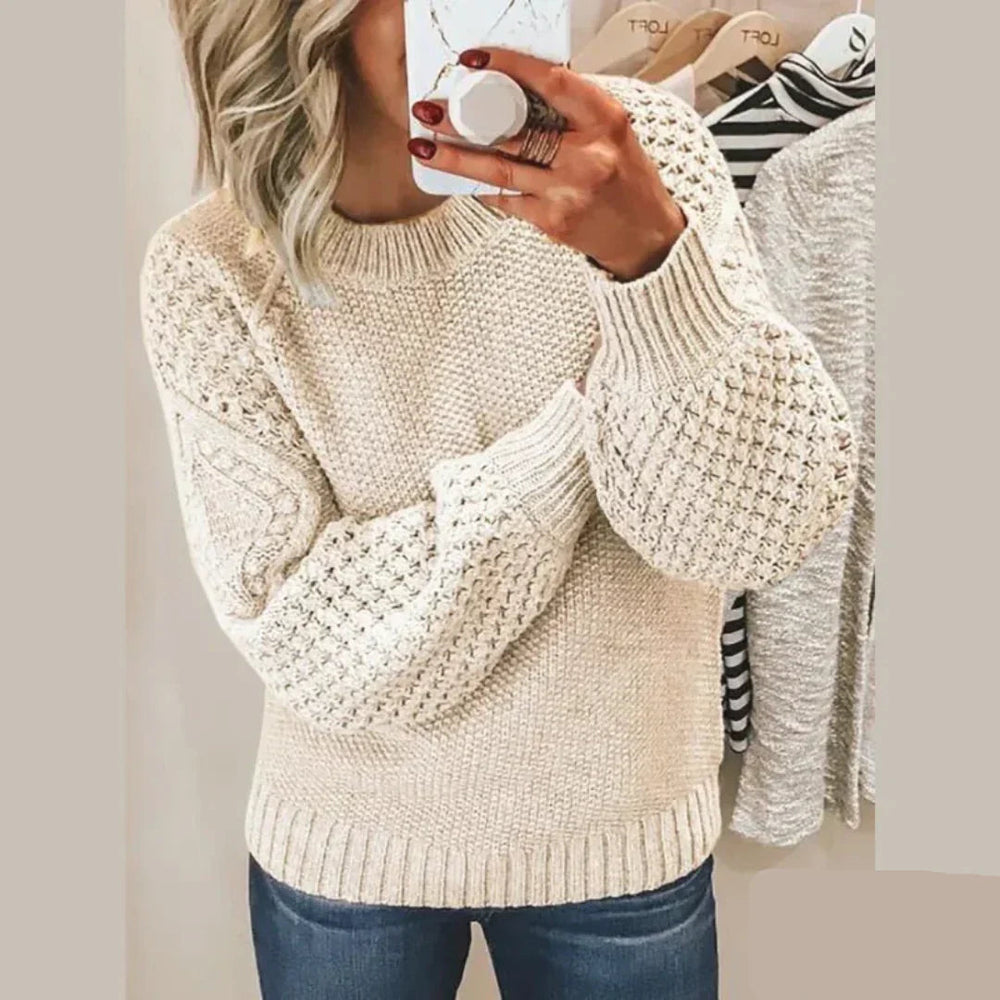 Honora - Women's Wool-Blend Classic Knitted Sweater