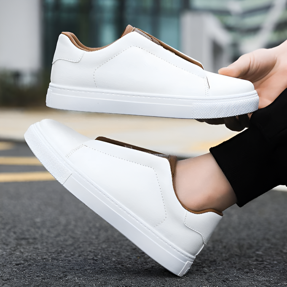 Octavian - Men's Sleek Leather Sneakers