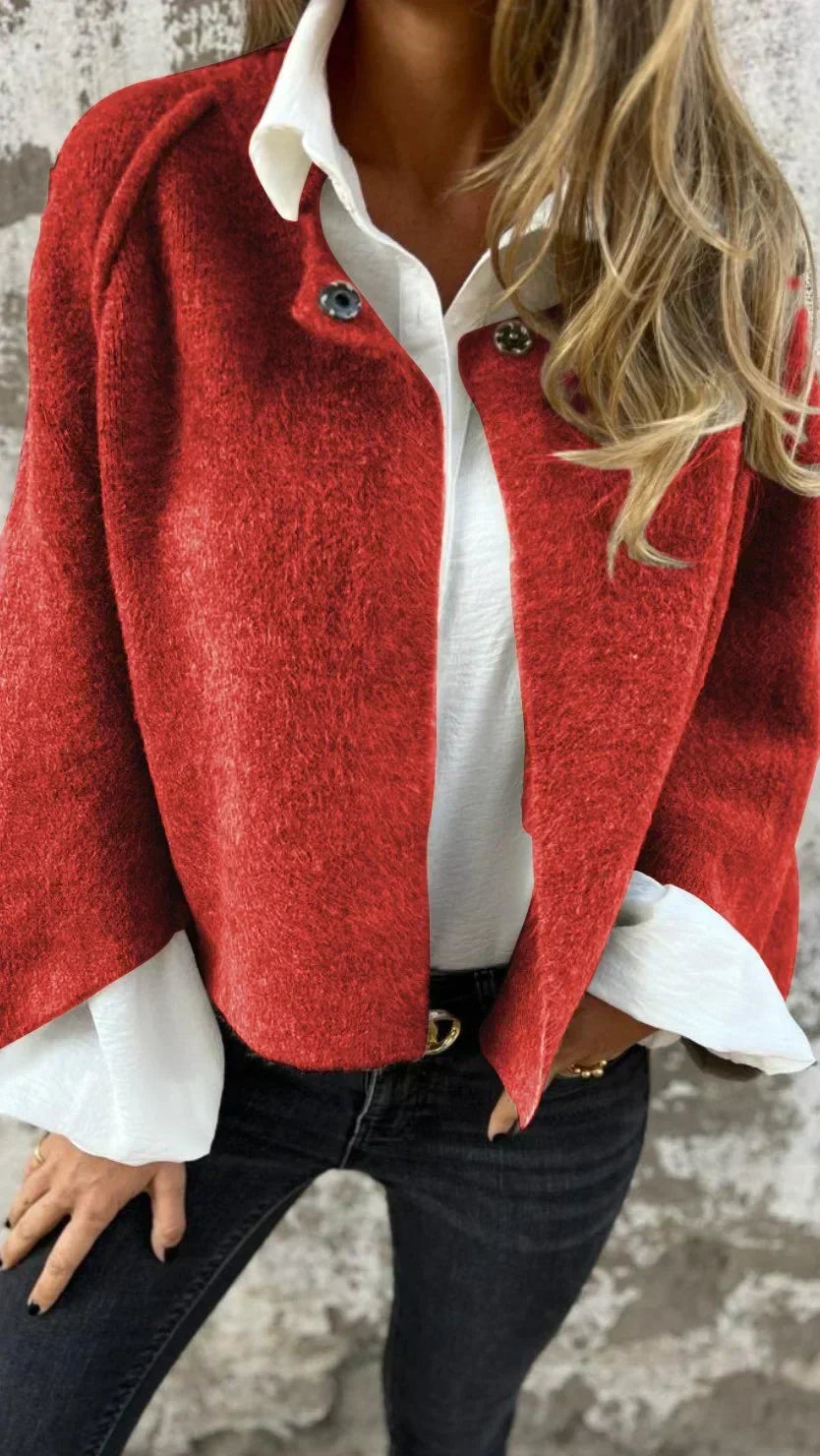 Jacinta | Women's Round Neck Wool Cardigan Oversized