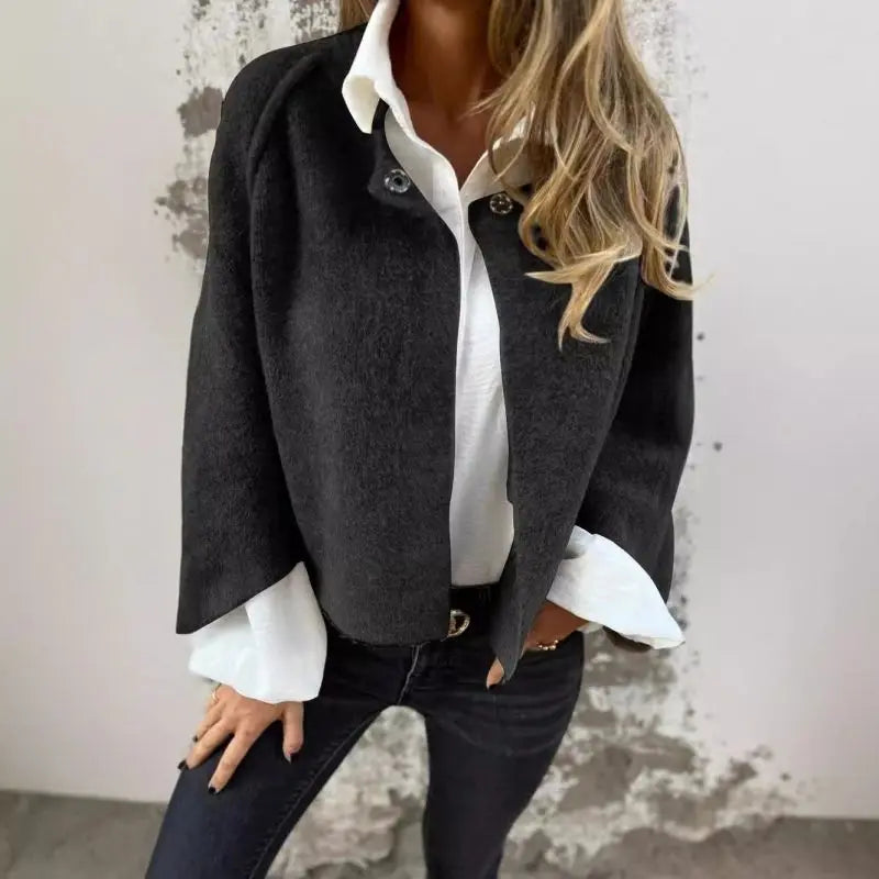 Jacinta | Women's Round Neck Wool Cardigan Oversized