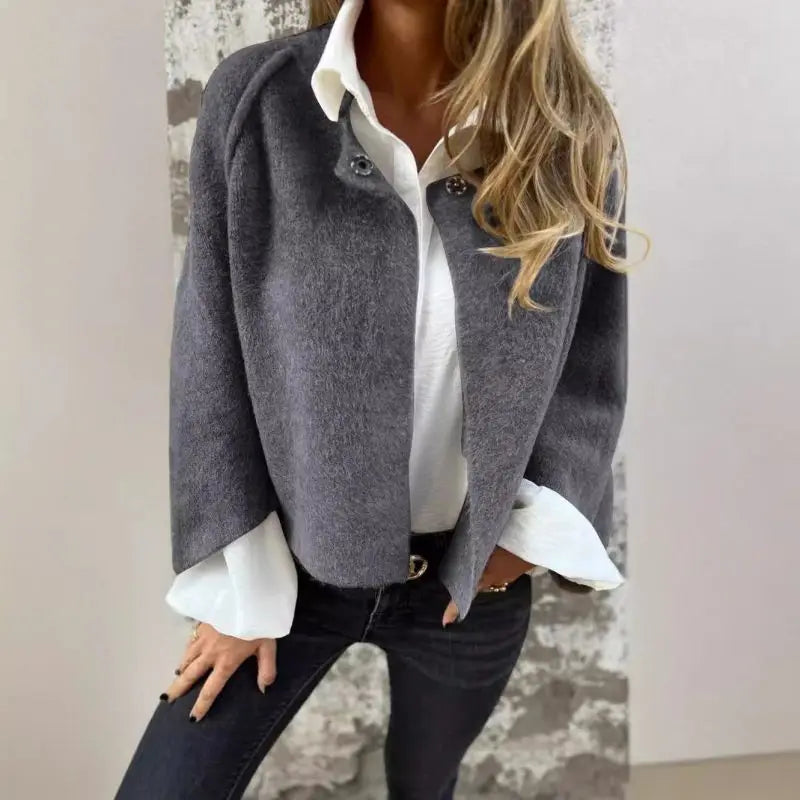 Jacinta | Women's Round Neck Wool Cardigan Oversized