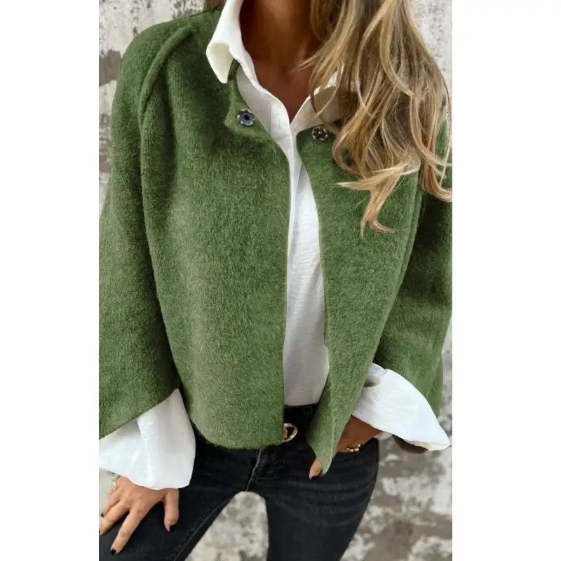 Jacinta | Women's Round Neck Wool Cardigan Oversized