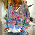 Jemima | Women's Floral Button Up Knitted Cardigan