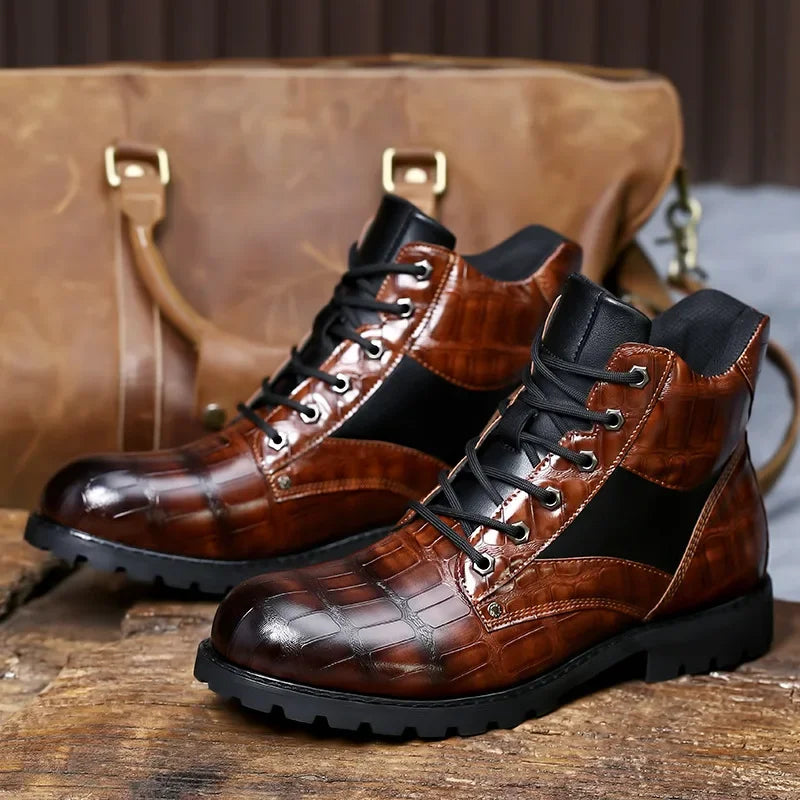 Jules | Men's Leather Boots Chelsea Lace Up