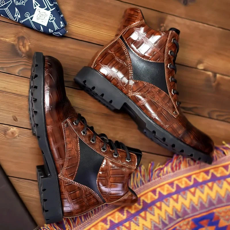 Jules | Men's Leather Boots Chelsea Lace Up