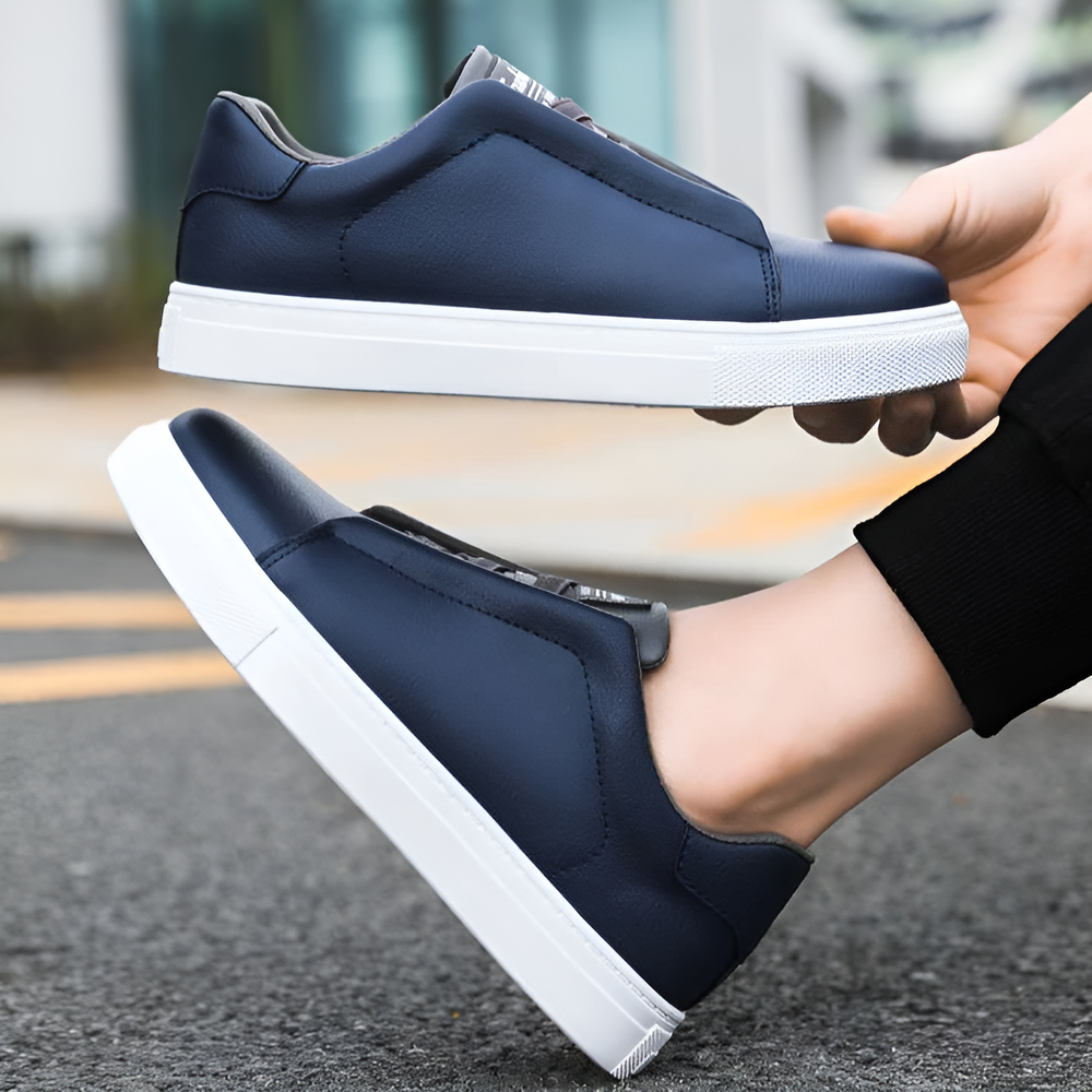 Octavian - Men's Sleek Leather Sneakers