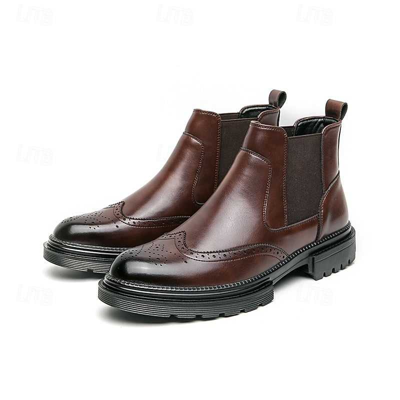 Lionel | Men's Brogue Chelsea Boots Leather
