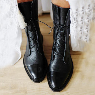 Louisa | Women's Lace-Up Leather Ankle Boots