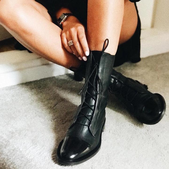 Louisa | Women's Lace Up Leather Ankle Boots