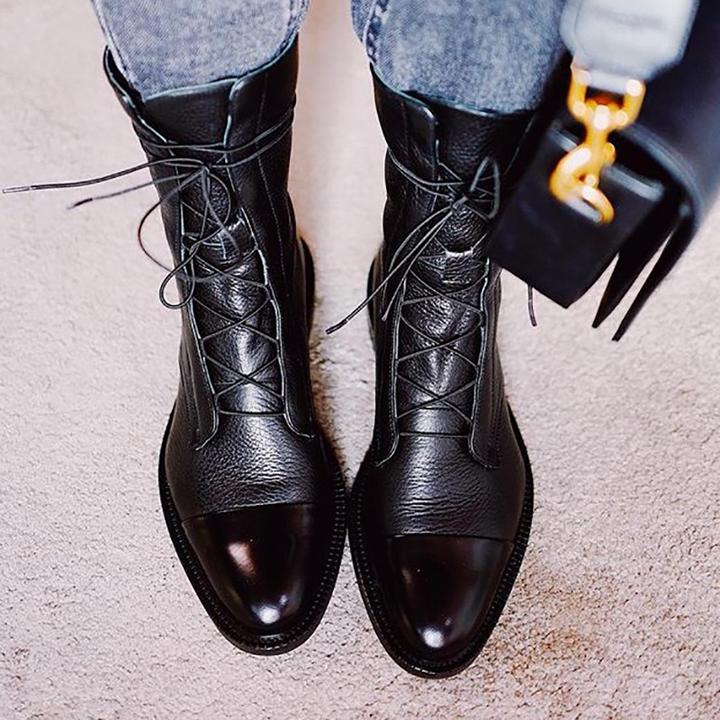 Louisa | Women's Lace Up Leather Ankle Boots