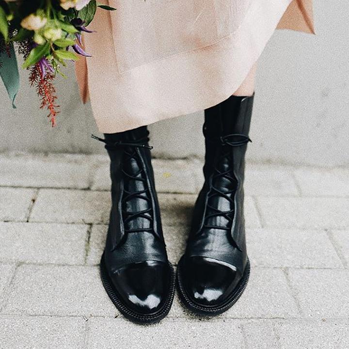 Louisa | Women's Lace Up Leather Ankle Boots