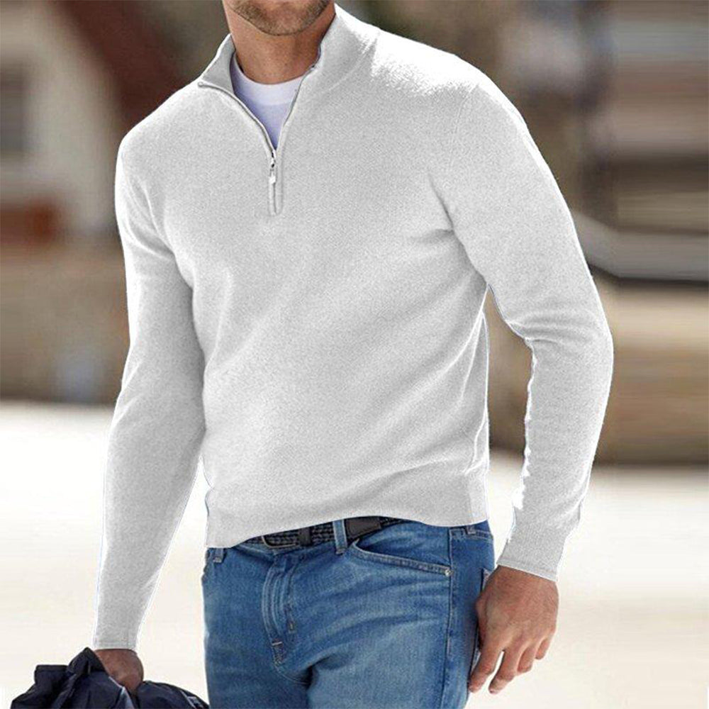 Gregor - Men's Textured Half-Zip Sweater