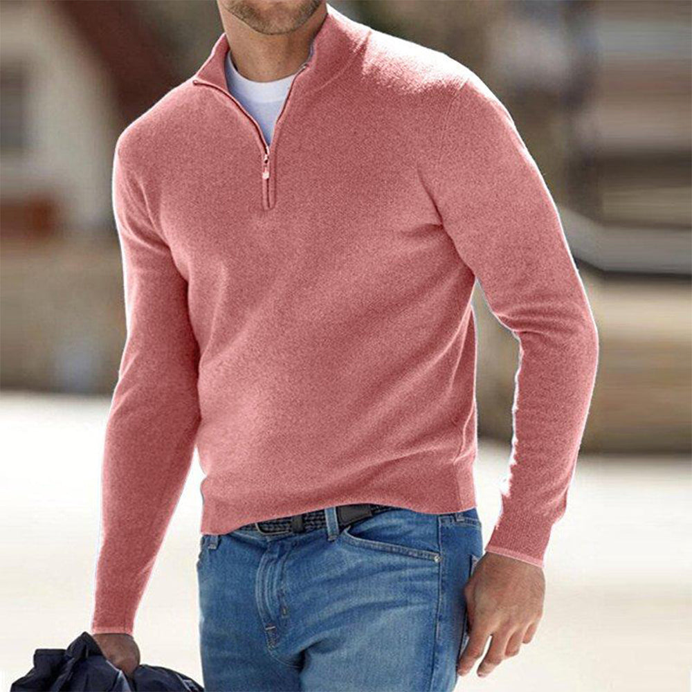 Gregor - Men's Textured Half-Zip Sweater