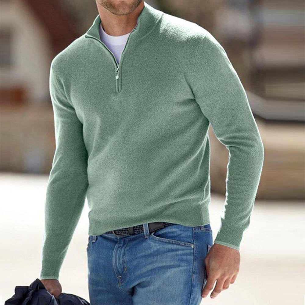 Gregor - Men's Textured Half-Zip Sweater