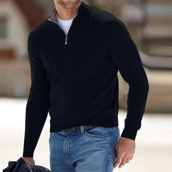 Gregor - Men's Textured Half-Zip Sweater