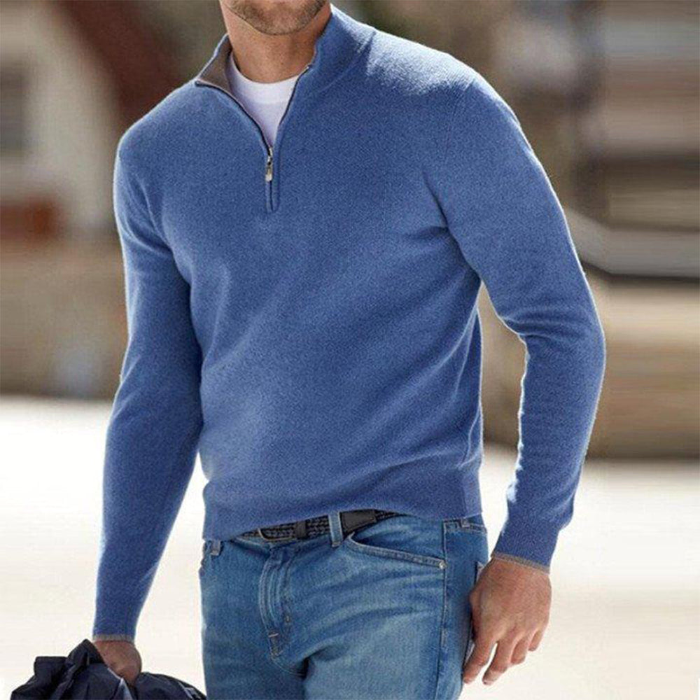 Gregor - Men's Textured Half-Zip Sweater