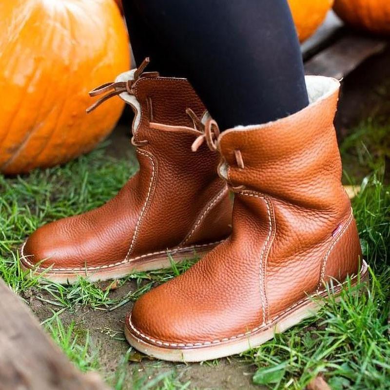 Maisie | Women's Fur Lined Leather Boots Warm Winter