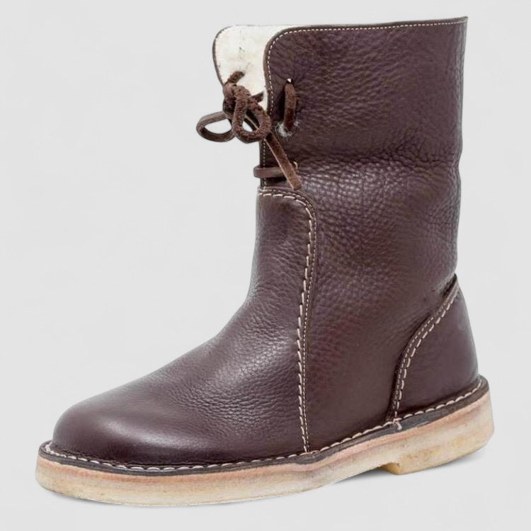 Maisie | Women's Fur Lined Leather Boots Warm Winter