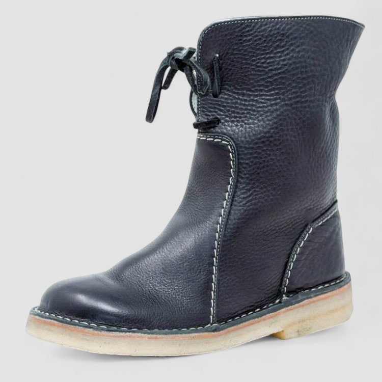 Maisie | Women's Fur Lined Leather Boots Warm Winter