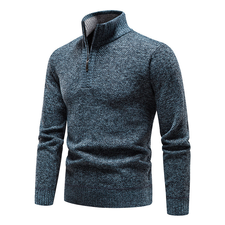 Mathias | Men's Half Zip Sweater Knitted Fine Knit