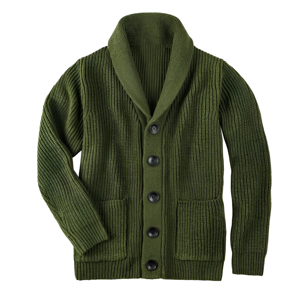 Cavan - Twisted Knit V-Neck Cardigan