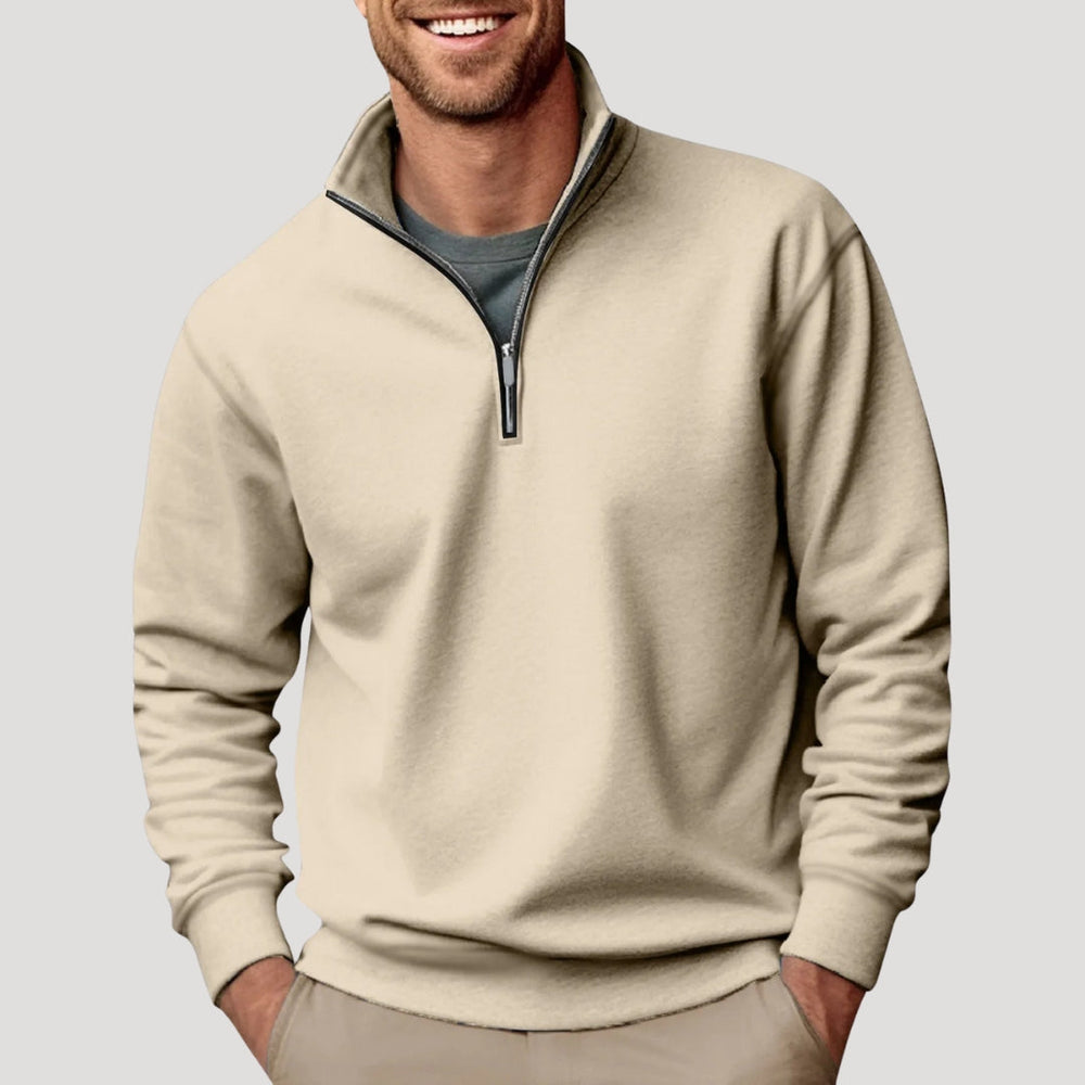 Garrett - Men's Quarter-Zip Collar Sweater