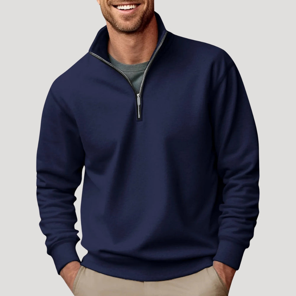 Garrett - Men's Quarter-Zip Collar Sweater