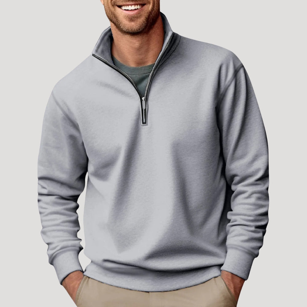 Garrett - Men's Quarter-Zip Collar Sweater