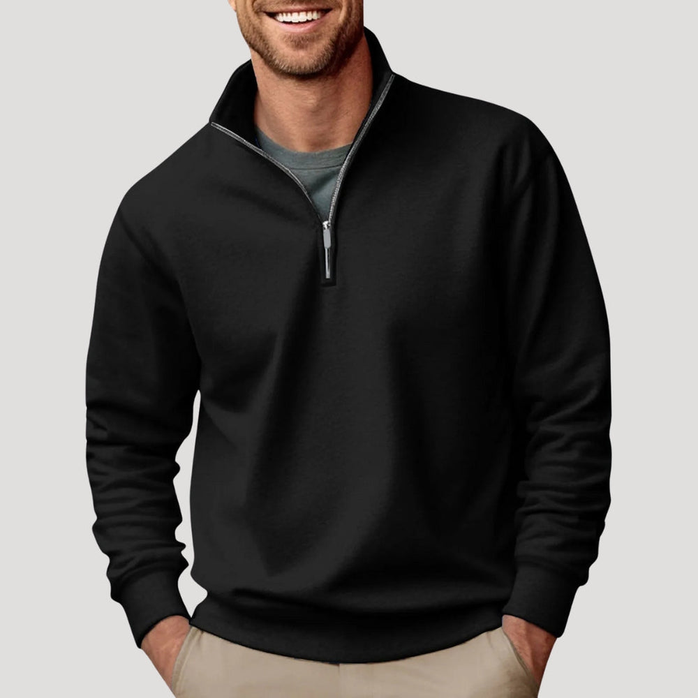 Garrett - Men's Quarter-Zip Collar Sweater