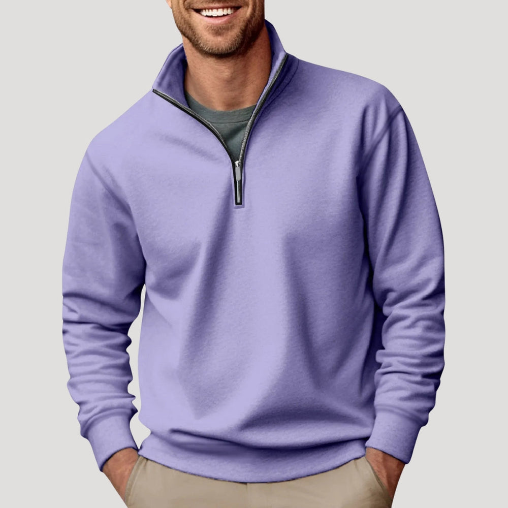 Garrett - Men's Quarter-Zip Collar Sweater