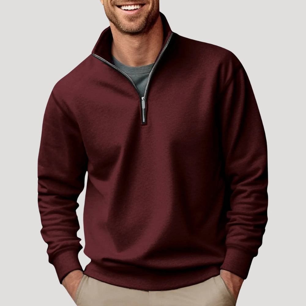 Garrett - Men's Quarter-Zip Collar Sweater