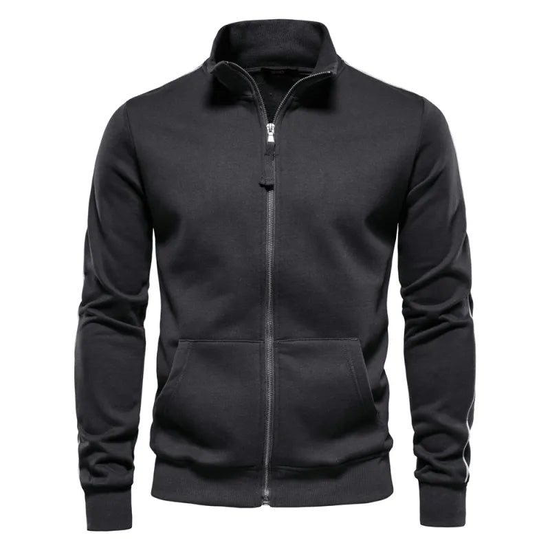 Merrick | Men's Zip Up Cardigan Funnel Neck Sweater