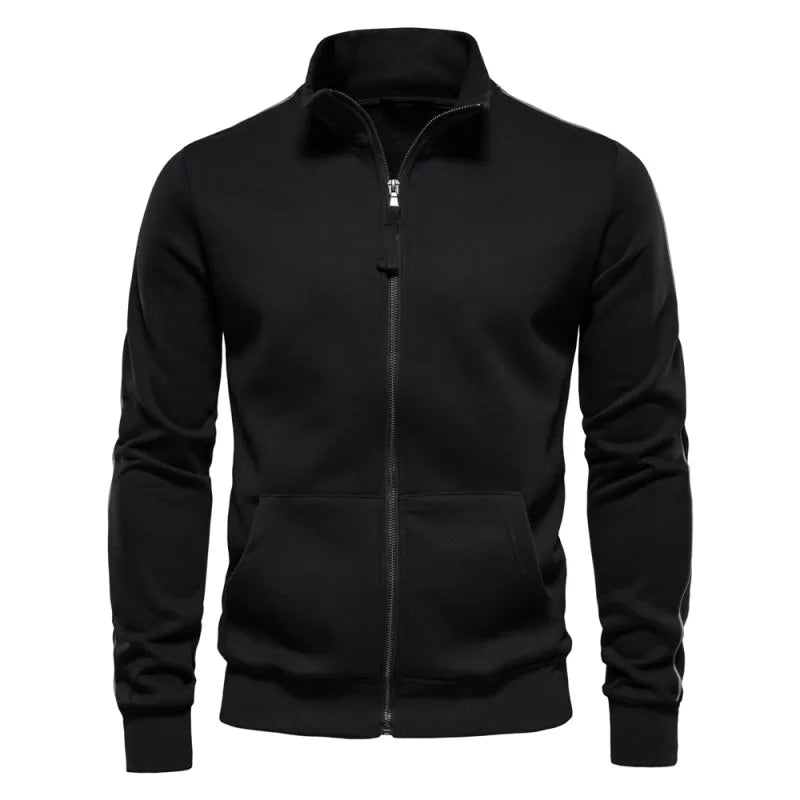 Merrick | Men's Zip Up Cardigan Funnel Neck Sweater