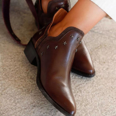 Nadine | Women's Studded Leather Western Boots
