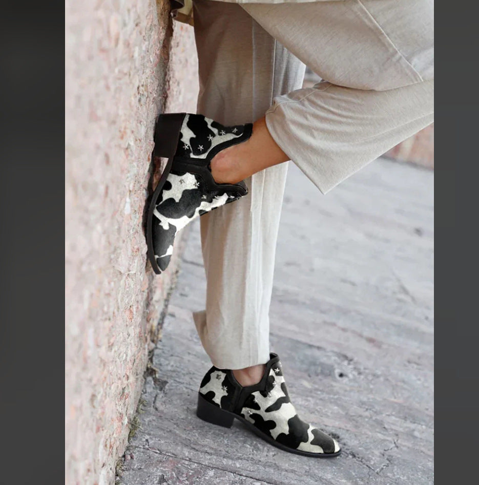 Nadine - Women's Studded Cowboy Ankle Boots