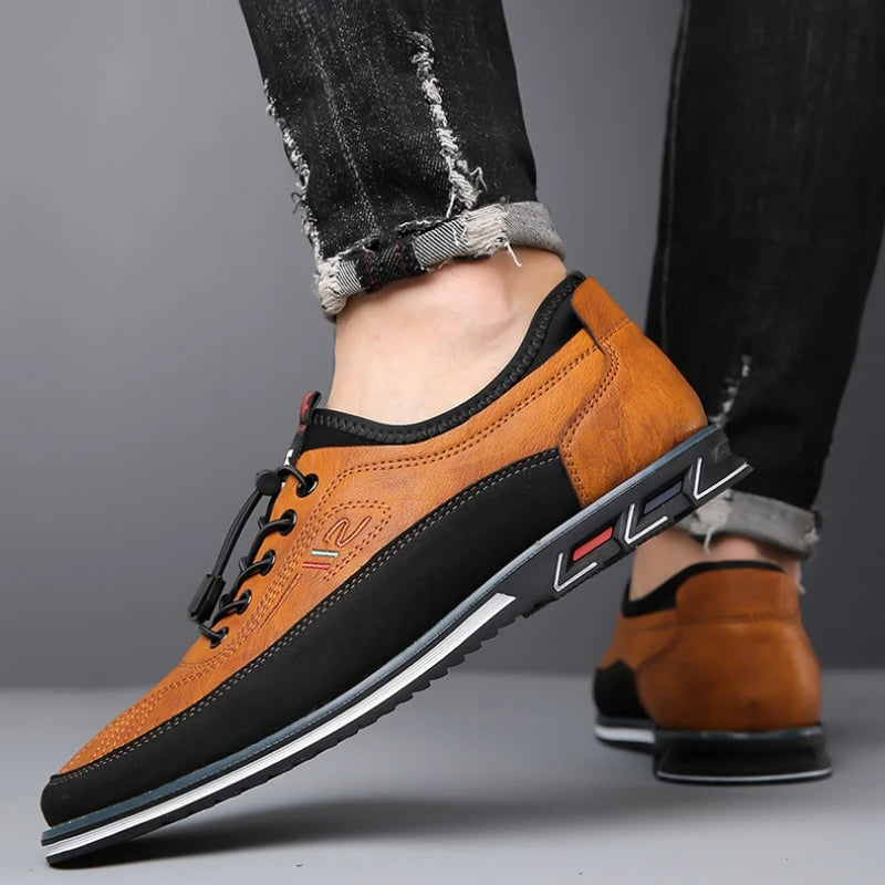 Oberon | Men's Leather Sneakers Shoes White