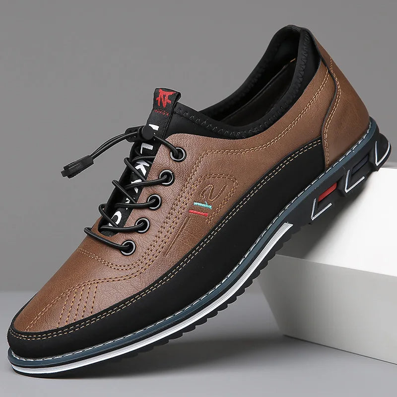 Oberon | Men's Leather Sneakers Shoes White