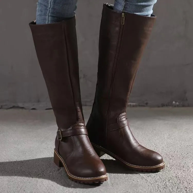 Octavia | Women's Knee High Boots Flat Tall