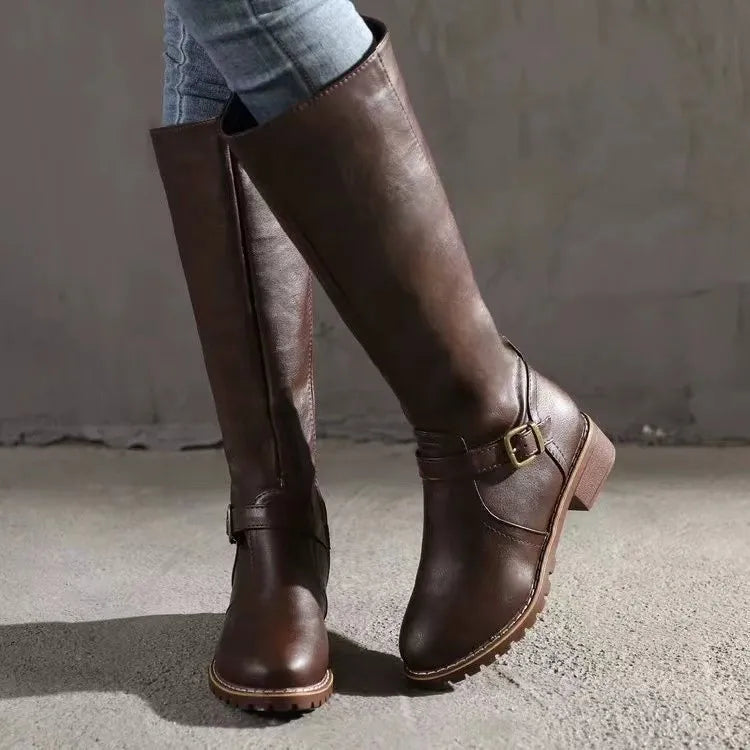 Octavia | Women's Knee High Boots Flat Tall