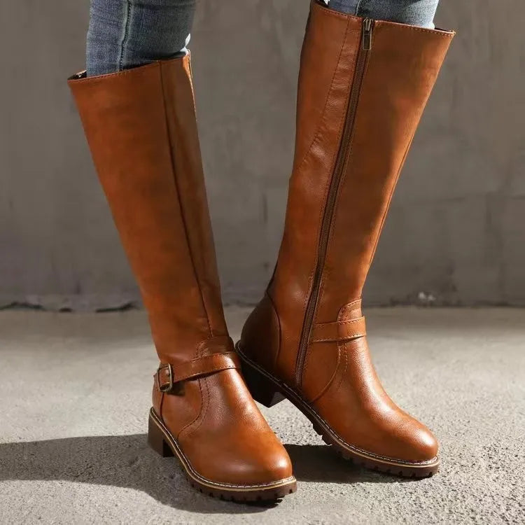 Octavia | Women's Knee High Boots Flat Tall