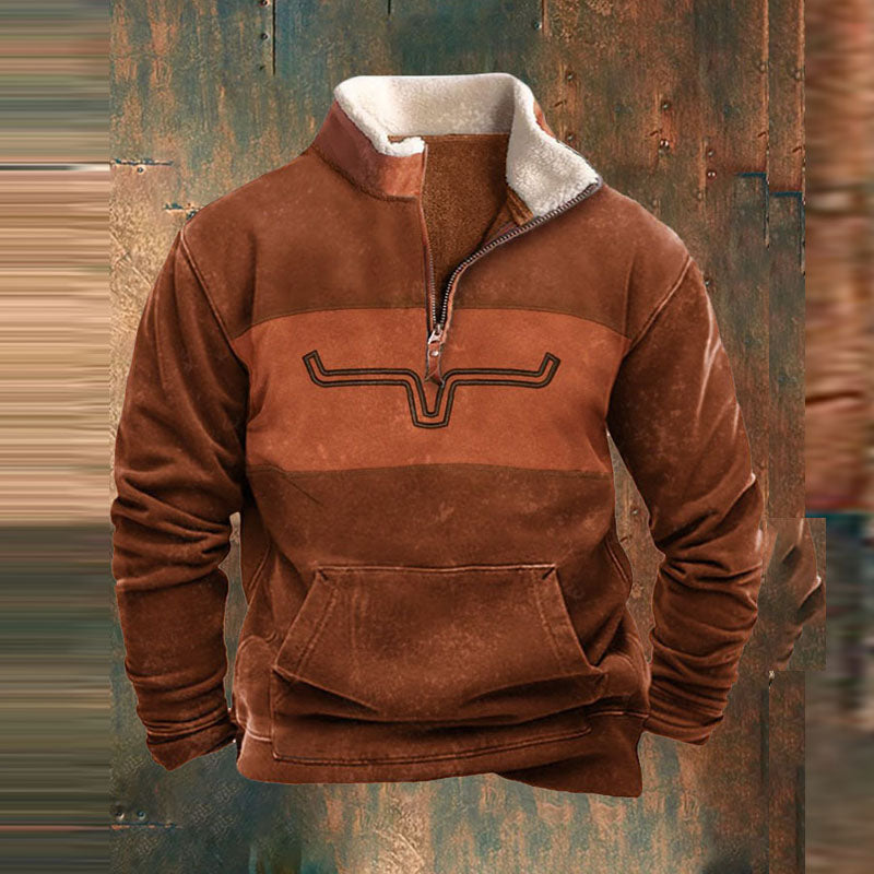Franklin - Men's Warm Ribbed Half-Zip Sweater