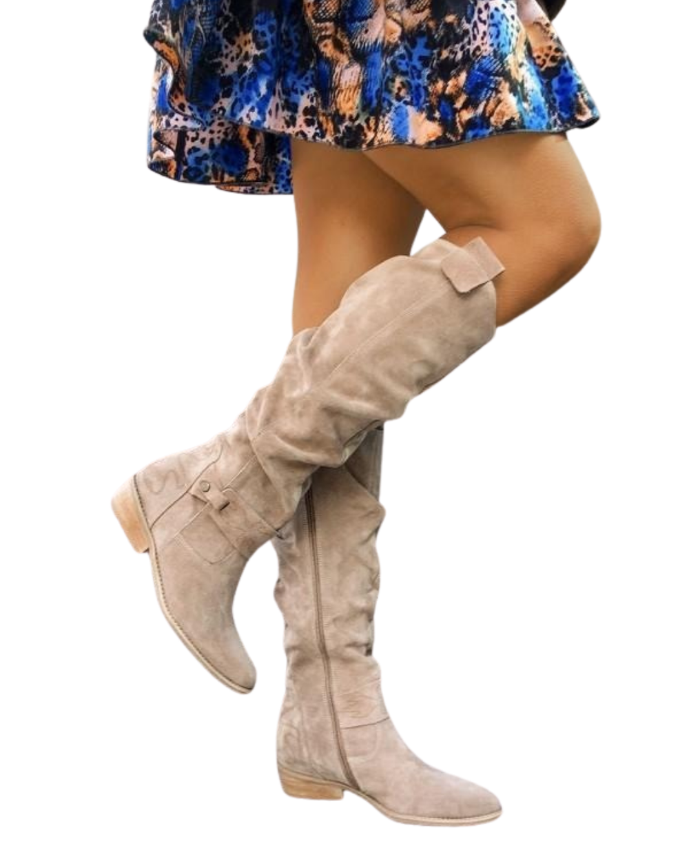 Persephone | Women's Suede Knee High Boots Warm Tall