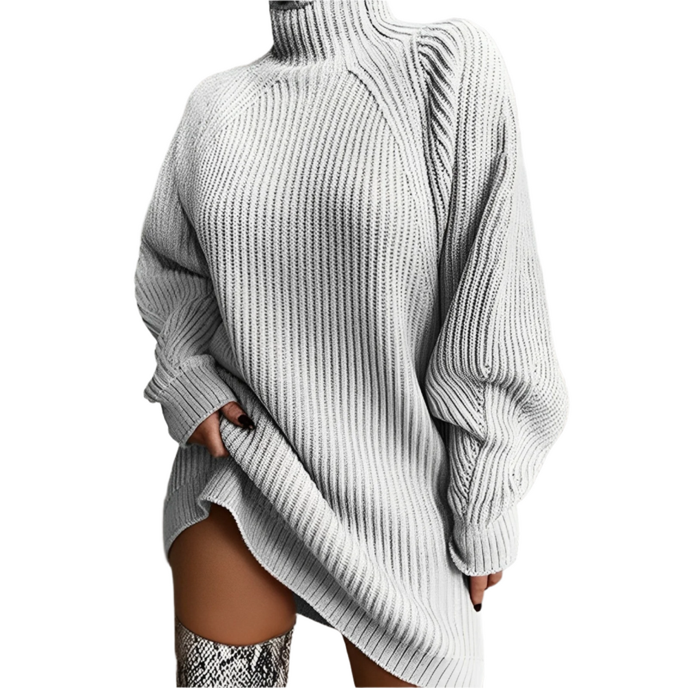 Quinn | Women's Turtleneck Sweater Dress Knitted