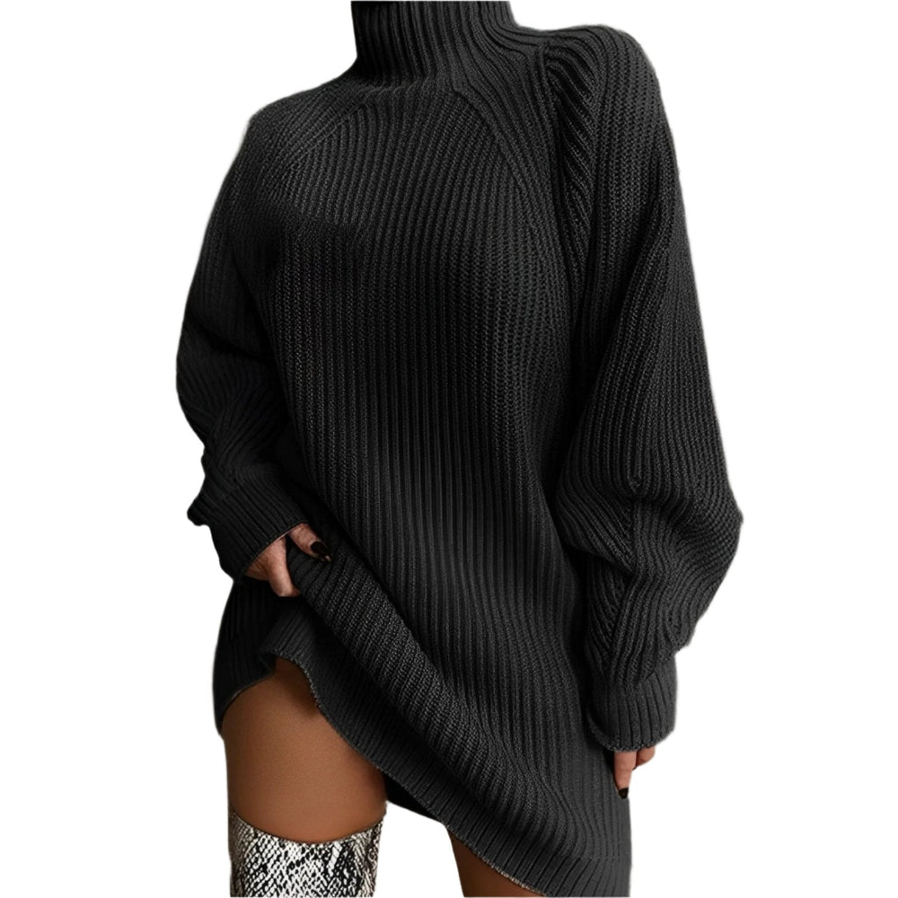 Quinn | Women's Turtleneck Sweater Dress Knitted