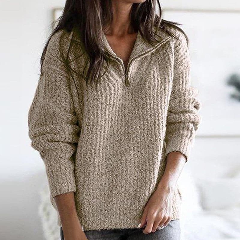 Rosalind | Women's Half Zip Sweater Knitted