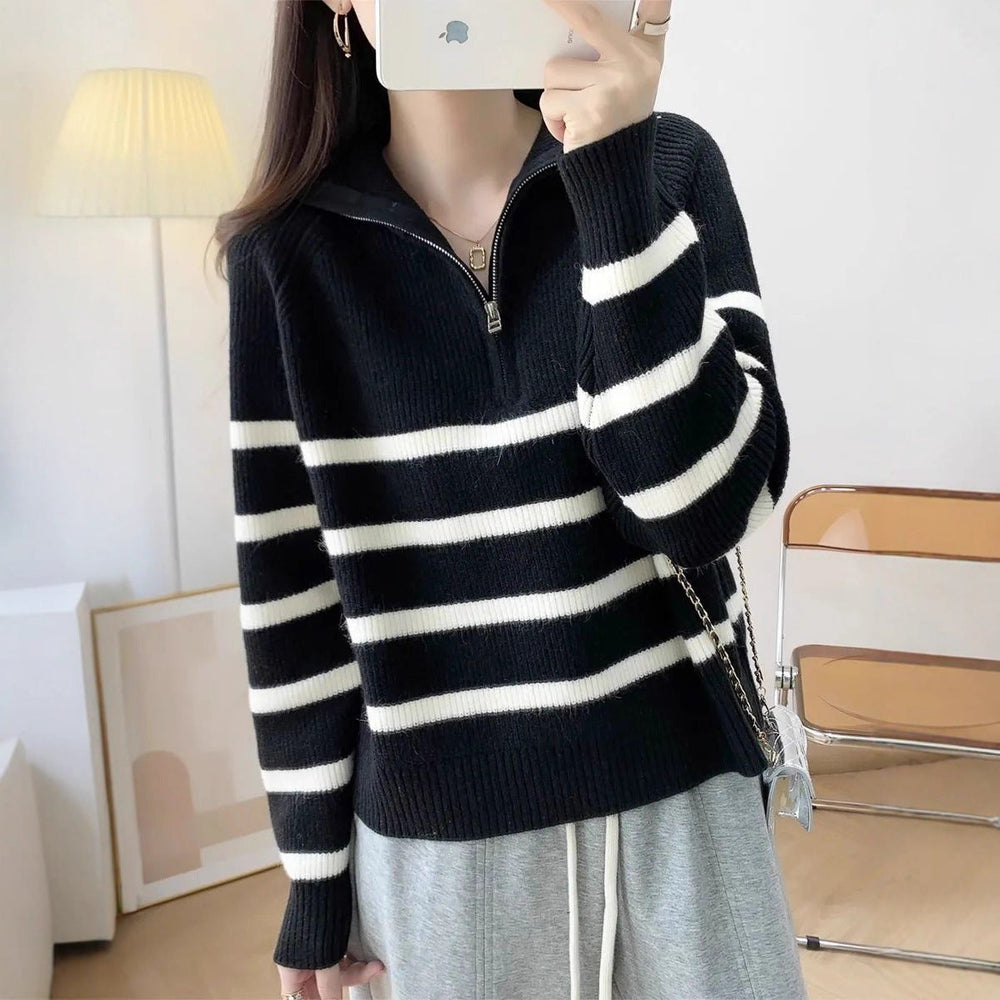 Rowena | Women's Half Zip Sweater Soft Knit