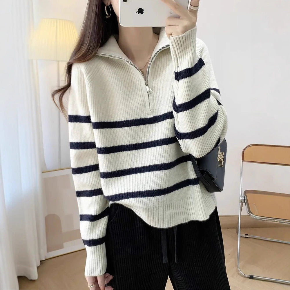 Rowena | Women's Half Zip Sweater Soft Knit